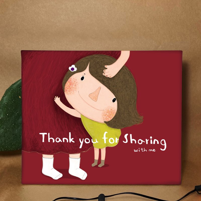 無框畫- Dolly(朵力)Thank you for sharing with me - 海報/掛畫/掛布 - 木頭 紅色