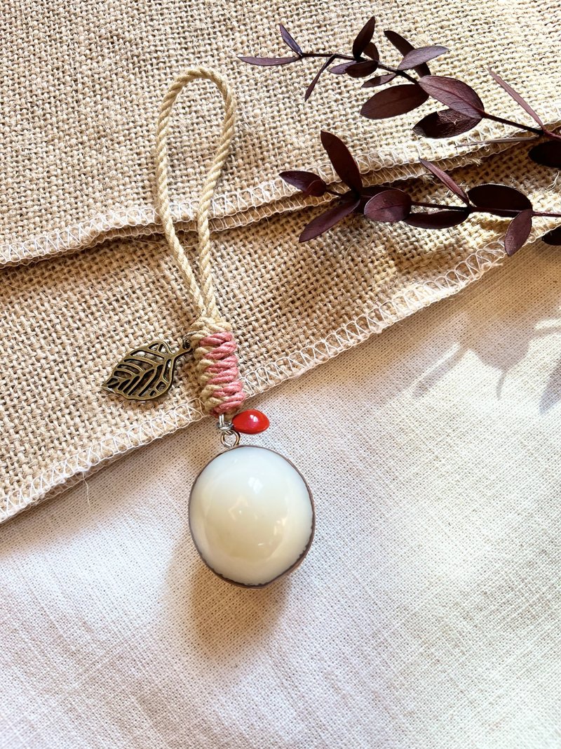 Plant Strap - White Jade Bodhi Seed/Dried Fruit - Charms - Plants & Flowers 