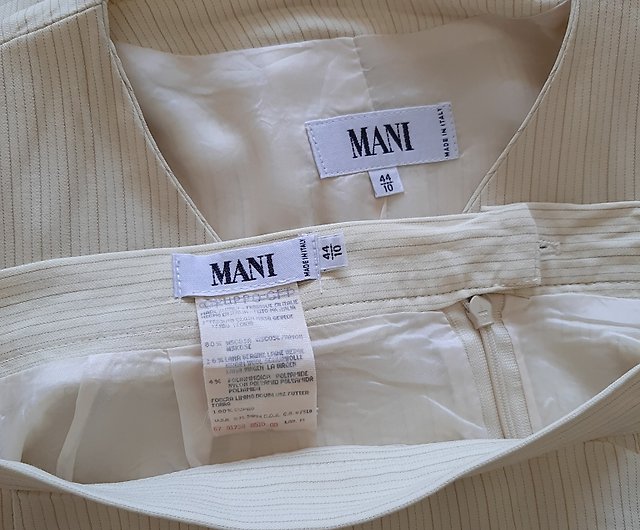 MANI Vintage 2 piece set skirt suit and blazer striped | Mani by