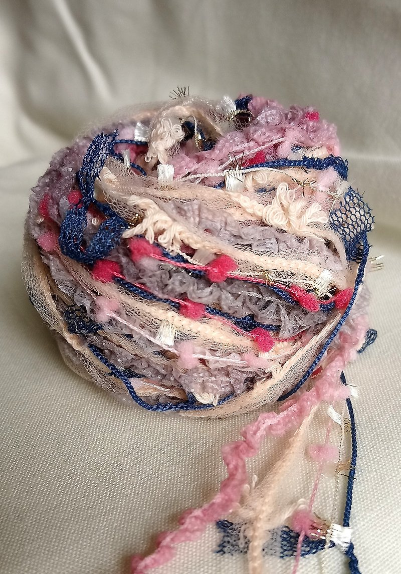 日本混合紗線　100公分 - 編織/羊毛氈/布藝 - 聚酯纖維 粉紅色