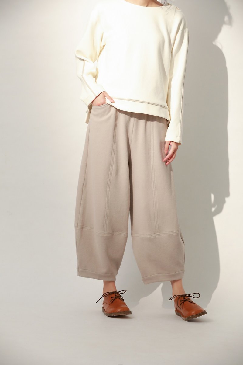 Winged Pinecone Organic Cotton Pants-Roasted Walnuts - Women's Pants - Cotton & Hemp Gray