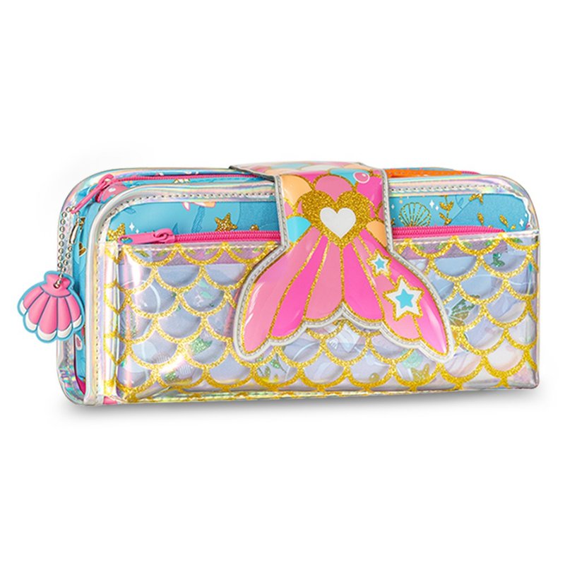 Tiger Family FunTime Fun Pencil Case - Beautiful Fishtail - Toiletry Bags & Pouches - Plastic Pink