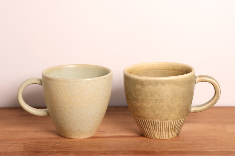 Gray glaze handle cup - Mugs - Porcelain 