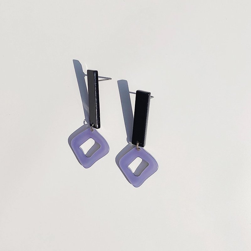 OZ.OZ - Earrings & Clip-ons - Acrylic Purple