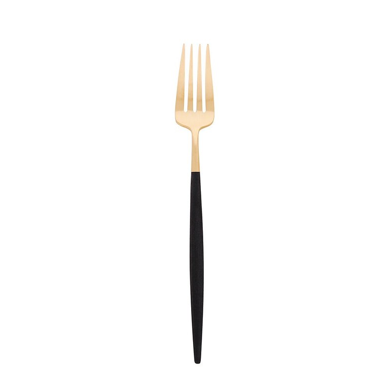 葡萄牙 Cutipol  GOA 黑金 21.5CM 主餐叉 - 刀叉/湯匙/餐具組 - 不鏽鋼 黑色