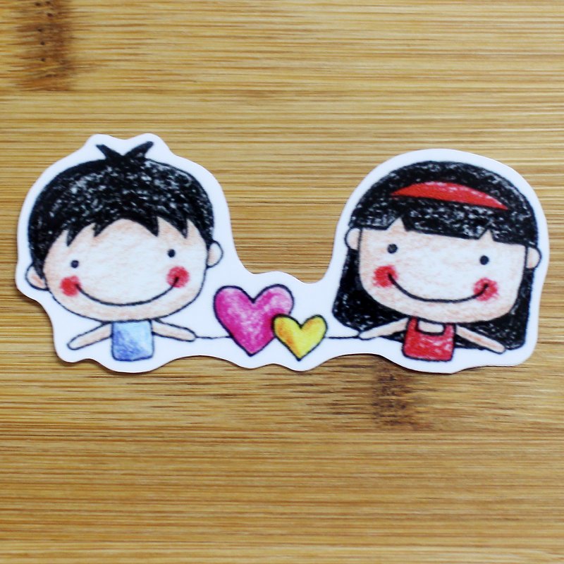 Waterproof stickers (small) _ men and women love - Stickers - Plastic 