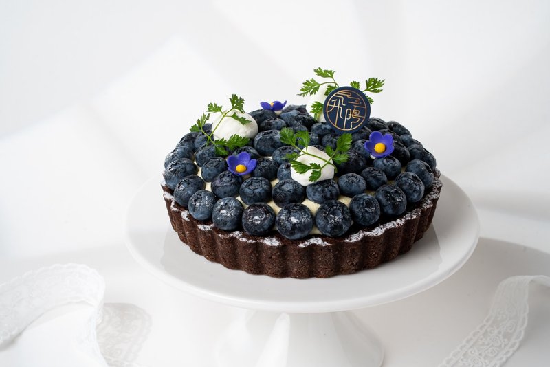 Chocolate Blueberry Tart - Cake & Desserts - Other Materials Blue