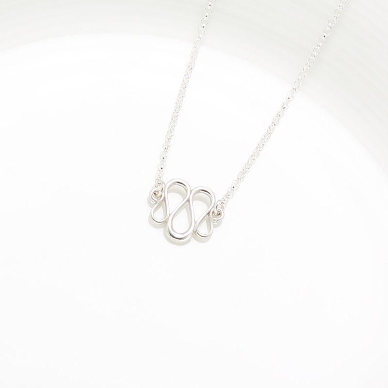 【Angel & Me】Love Romantic Infinity 925 sterling silver necklace birthday gift - สร้อยคอ - เงินแท้ สีเงิน