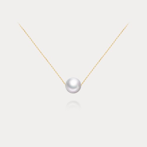 瑭果盒珠寶·設計 La Bonbonnière Jewelry Clair de Luna | 8.5-9、8-8.5mm日本Akoya單顆海水珍珠18K鎖骨鍊