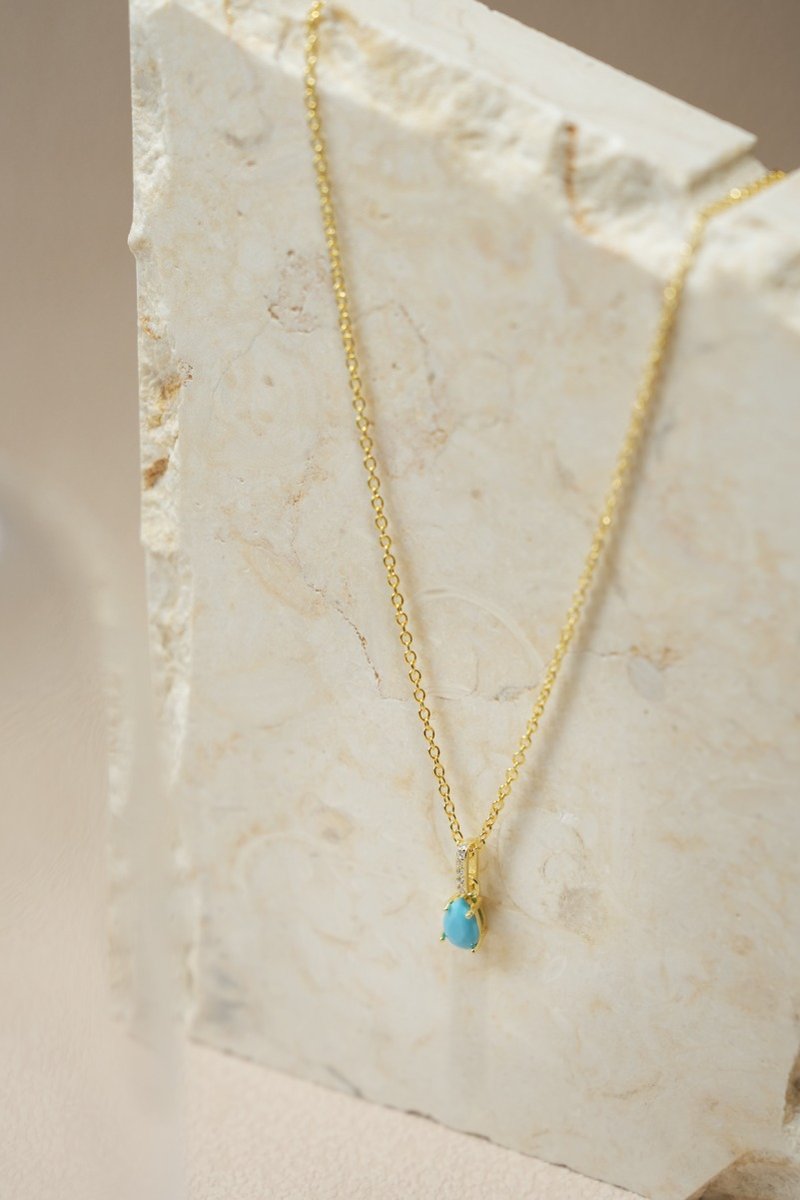 十二月誕生石 綠松石項鍊 - 項鍊 - 水晶 