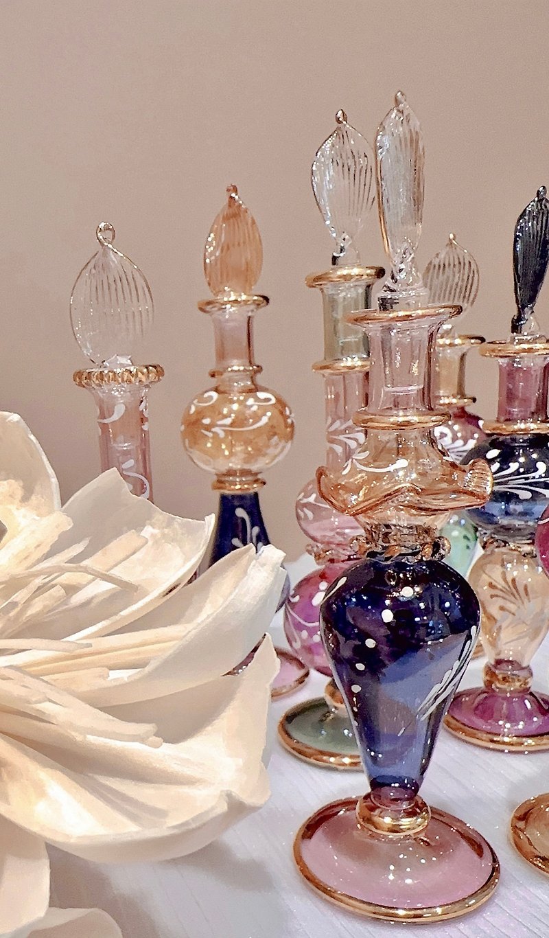 Isis series-handmade Egyptian glass perfume bottle/fragrance bottle/empty bottle/blind box-random shipment - Fragrances - Glass Multicolor