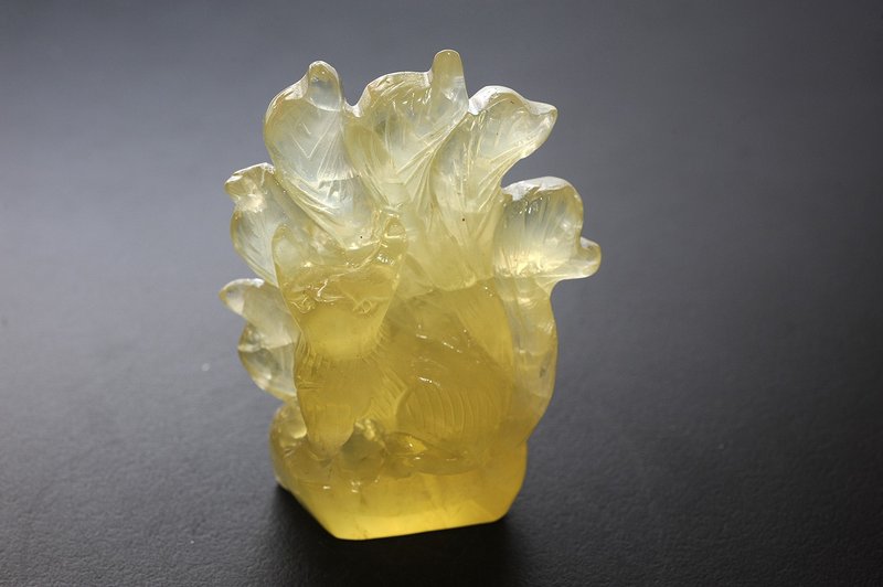 黃水晶九尾狐 礦石/水晶/靈修/開運/招財/破煞/防小人 - 擺飾/家飾品 - 水晶 