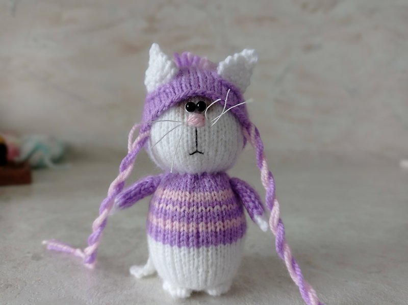 Toy amigurumi cat, cute cat, Knitted animals, Gift Cat