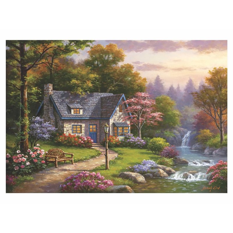 瀑布小屋_拼圖_2000片 - 拼圖 - 紙 