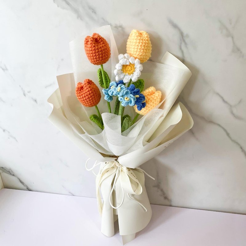 【花槧】Knitted bouquet - Dried Flowers & Bouquets - Wool 