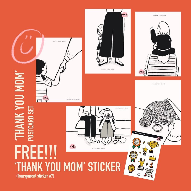 Thank you Mom Postcard Set | Mother&#x27;s Day Card