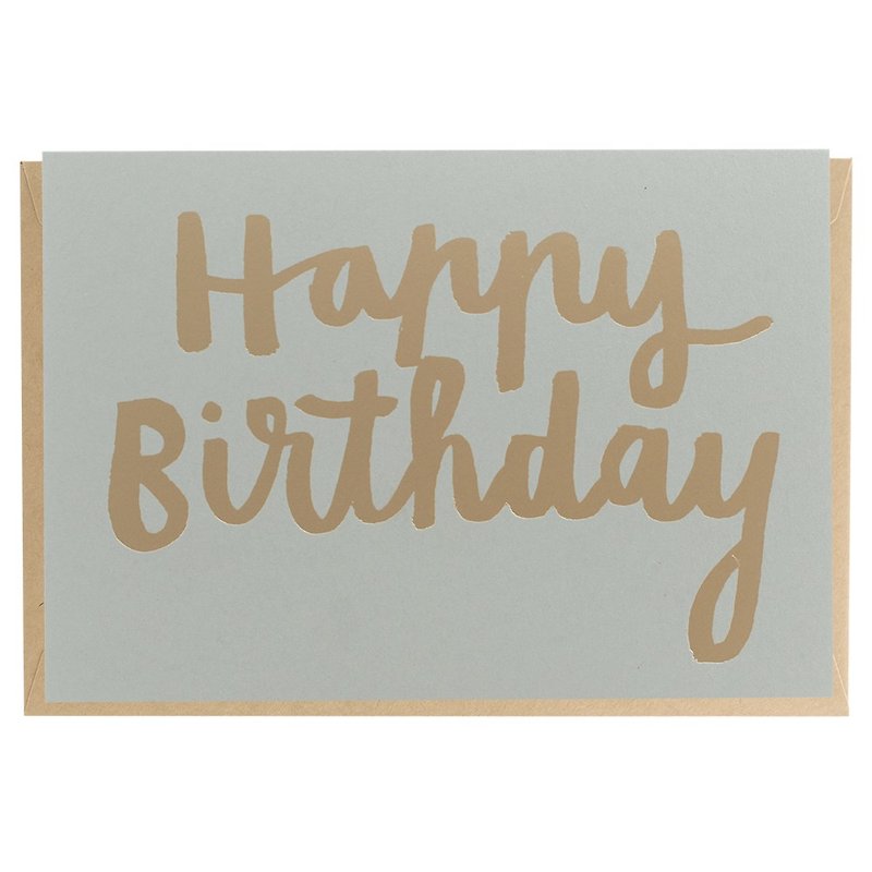 Happy Birthday Card - Gold Foil Printed - Cards & Postcards - Paper Gold