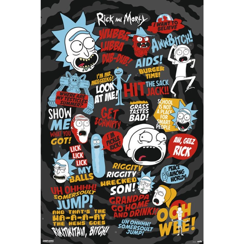 【瑞克和莫蒂】元素大集合海報/RICK AND MORTY - 海報/掛畫/掛布 - 紙 多色