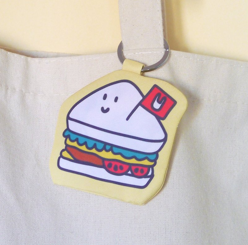 【Cha Chaan Teng Collection】-Keyring glasses cleaning cloth -(GH04) - Charms - Cotton & Hemp Yellow