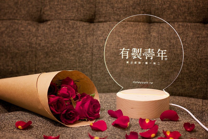There are people like night lights x flowers man Zhouhua Tanabata value group flowers night light once meet 8/16 arrival - Items for Display - Other Materials Red