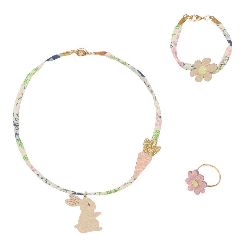 英國Mimi & Lula_SS25_復活節_小兔兔飾品3入組 - 嬰兒手鍊/飾品 - 聚酯纖維 