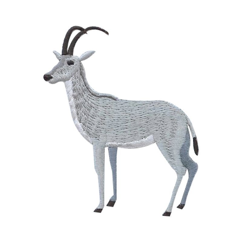 Novigo Extinct Animal Pressing Embroidery / Blue Horse Antelope - เข็มกลัด/พิน - งานปัก 