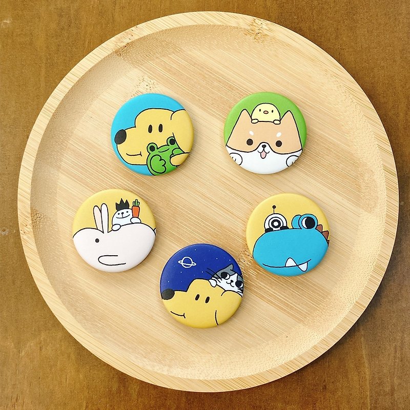 [Matte/Badge/Pin] EE Planet-Cute Character 44mm / 5 styles in total - Badges & Pins - Other Materials Multicolor