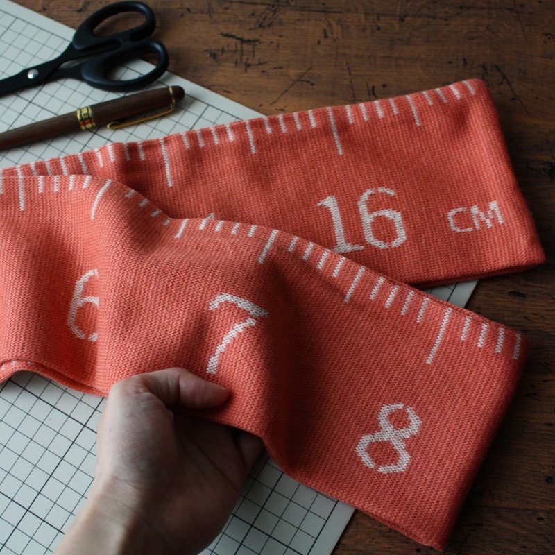 tape measure thin Scarf - Knit Scarves & Wraps - Acrylic Orange