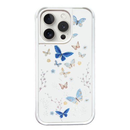 COMPLE MagSafe 感應式卡槽防摔殼 藍蝴蝶 For iPhone