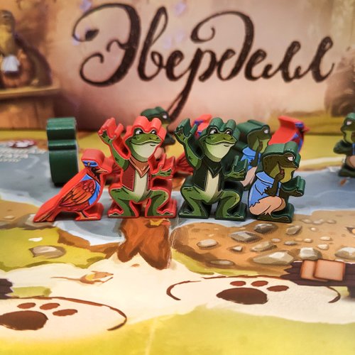 Holy Tokens 貼紙包與 Everdell Bellfaire 棋盤遊戲相容