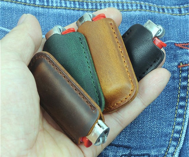 Leather LIGHTER Case for Use With BIC Lighter Lighter Cover -  Israel