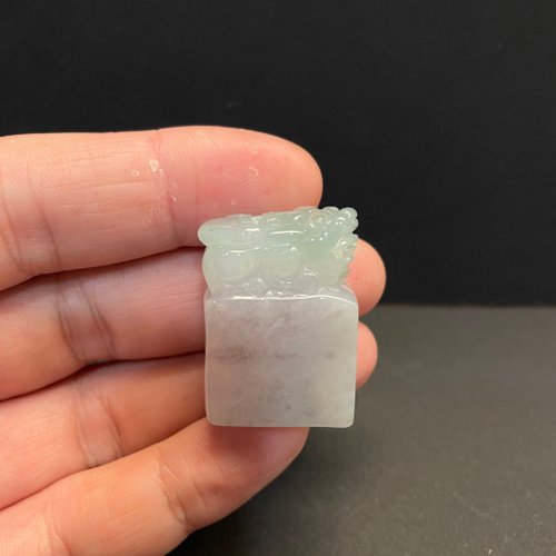元元圓滾滾 水晶手鍊 瀚玉珠寶 天然翡翠 冰種淡綠貔貅印章 精緻細膩 送禮首選好物