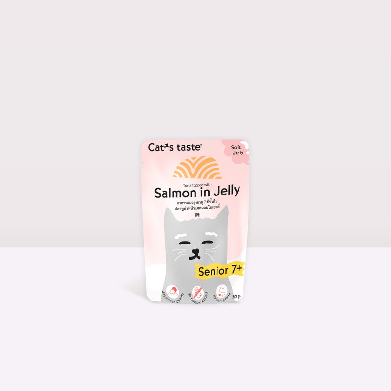 Cat's Taste 老年7歲+吞拿魚三文魚啫喱貓糧 - 貓罐頭/鮮食 - 新鮮食材 