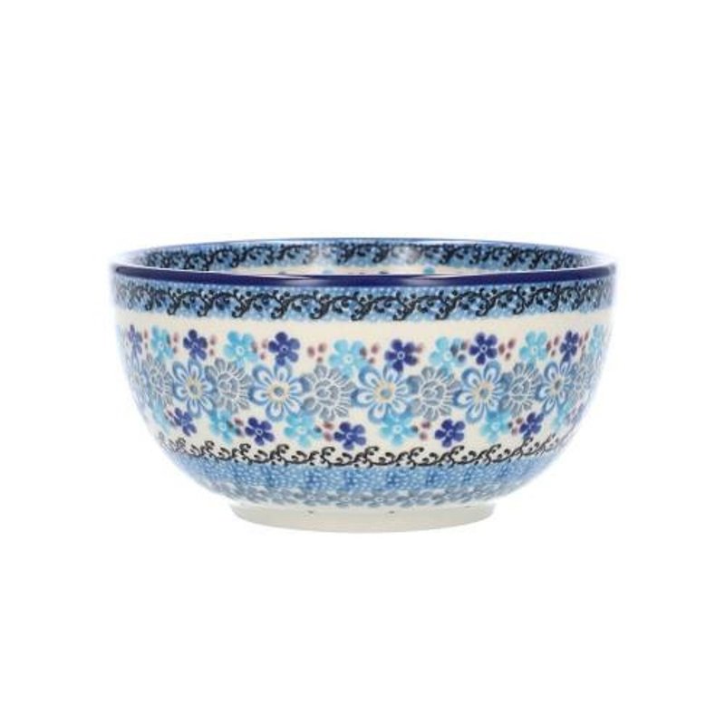 Polish pottery Springtime rice bowl 14cm - ถ้วยชาม - ดินเผา หลากหลายสี