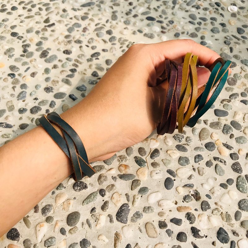 [Experience Season Offer] One person group/genuine leather/couple bracelets/bestie bracelets/handmade leather goods experience - เครื่องหนัง - หนังแท้ 