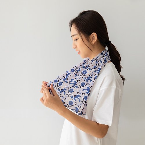 貝柔 Peilou 貝柔灣的貨冰涼巾-台灣藍鵲 涼感巾