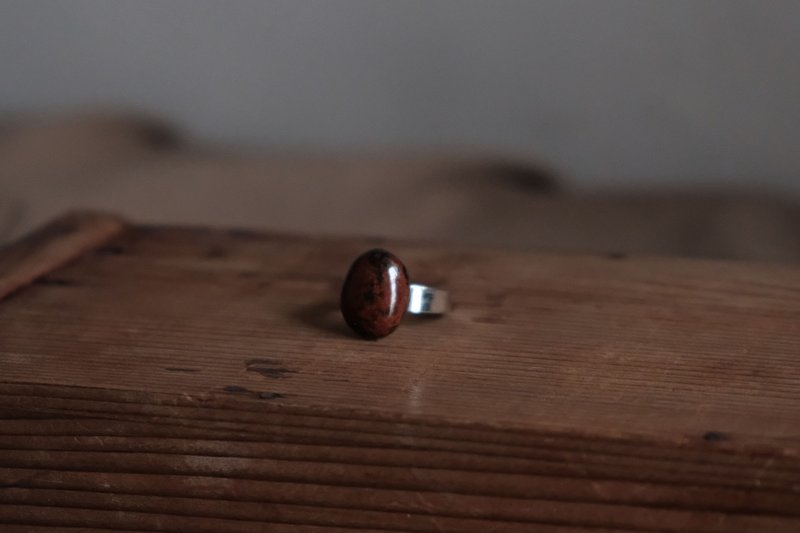 Night Red Series No. 2 Adjustable Ring - ying work shop. - แหวนทั่วไป - ดินเผา สีเทา