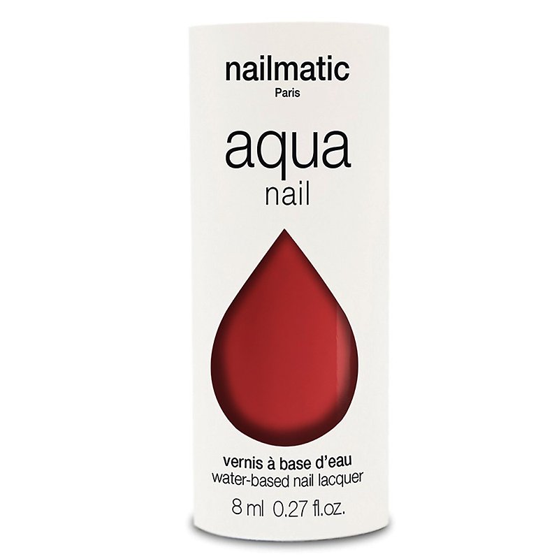 nailmatic Water Collection Classic Nail Polish - Poppy Coral Red - Nail Polish & Acrylic Nails - Resin 