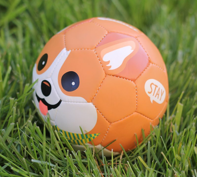 Daball Children's Animal Painted Enlightenment Football（コーギー） - トレーニング用品 - 合皮 カーキ