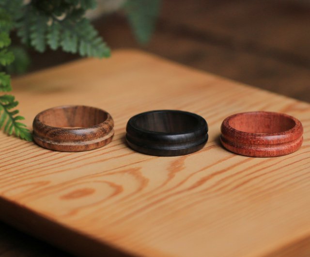 Yiranzhiオリジナルハンドメイド | 木製リング | 重ね付けや着用を模倣