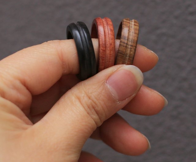 Yiranzhiオリジナルハンドメイド | 木製リング | 重ね付けや着用を模倣