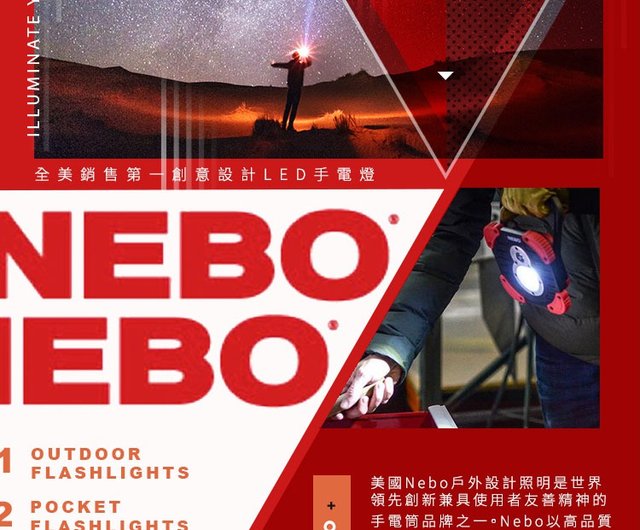 NEBO】スリム超薄型充電式調光LEDライト-ブラック-エレベーター