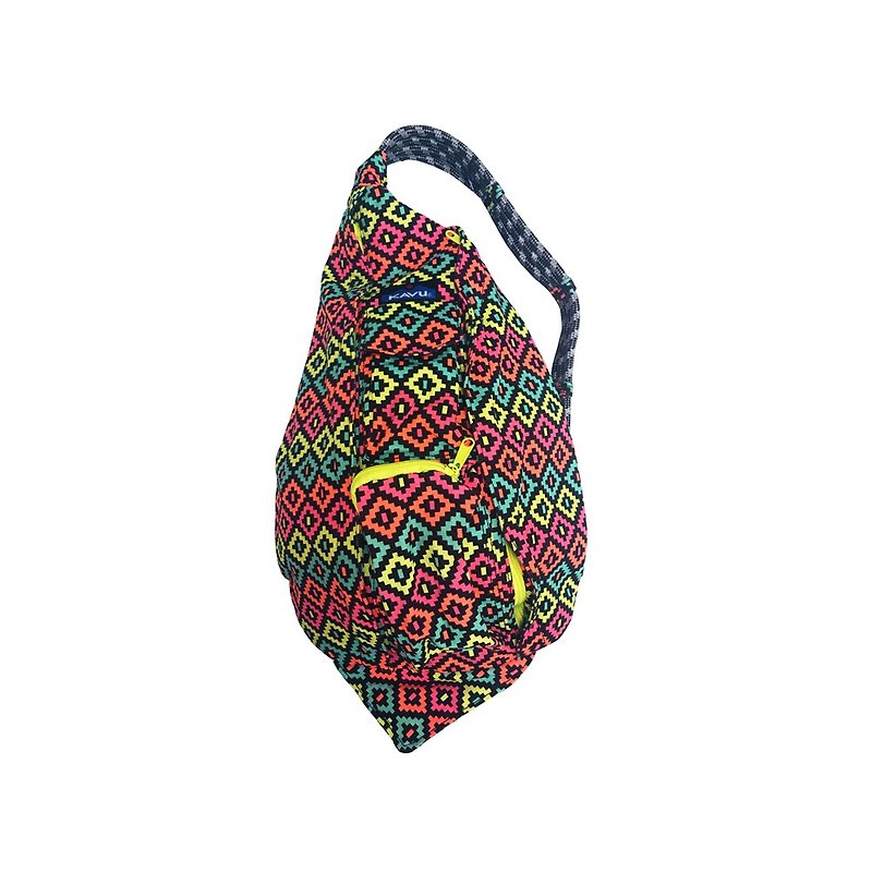 西雅圖 KAVU Rope Bag 肩背包 霓虹蒙太奇 - 側背包/斜背包 - 其他材質 