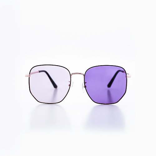 ASLLY Refined Eyewear S2029方形變色紫墨鏡 | UV400雙抗墨鏡 | 簡約時尚