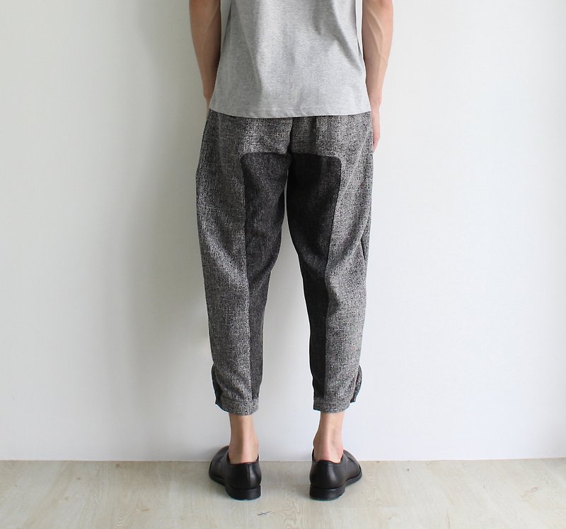 Dual Tone Marled Pants - Men's Pants - Paper Gray