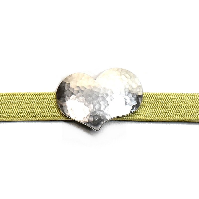 Heart silver obi clasp/pendant top - อื่นๆ - เงินแท้ สีเงิน