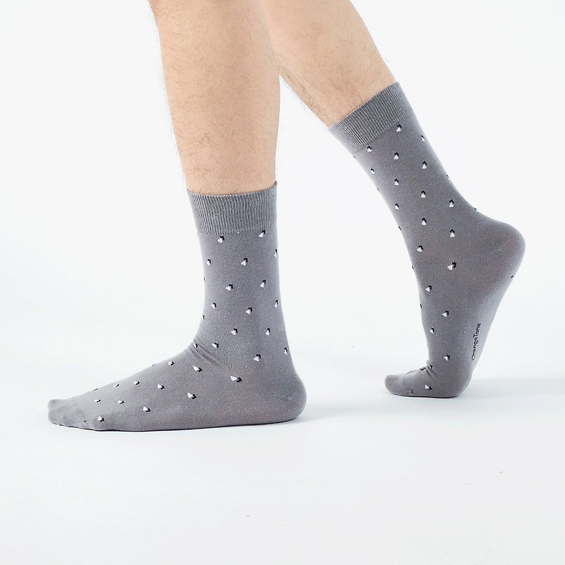 Classic LOGO Gentleman Socks/Grey (L)-MIT Antibacterial Design Socks