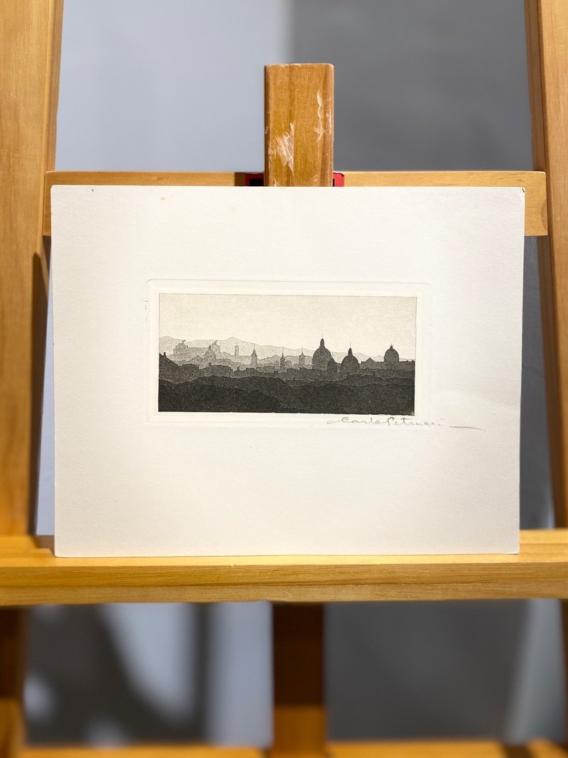 義大利藝術家Alberto Petrucci - 簽名蝕刻版畫 - Etching - 海報/掛畫/掛布 - 紙 黑色
