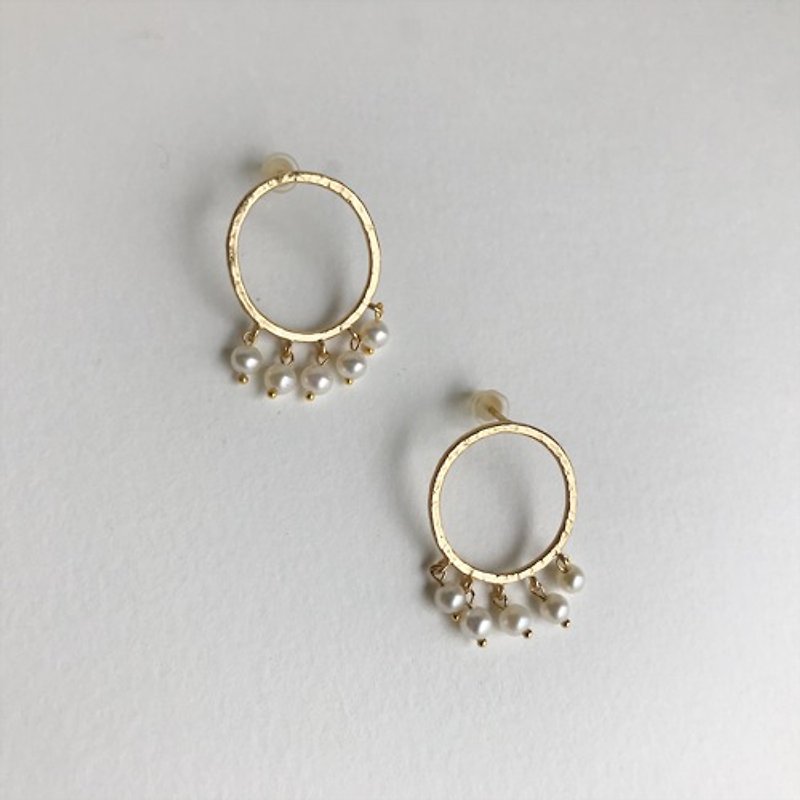 Jara Jara Pearl Earrings Gold Color - Earrings & Clip-ons - Other Metals 