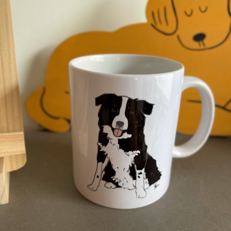 邊境牧羊犬陶瓷馬克杯 - 咖啡杯/馬克杯 - 陶 黑色